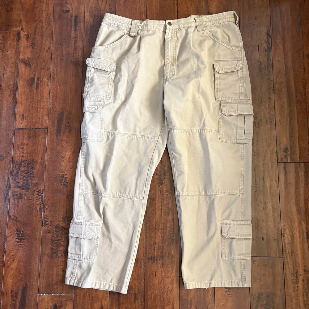 Woolrich Elite Series Tactical Cargo Pants Mens 44x30 Beige Utility Workwear